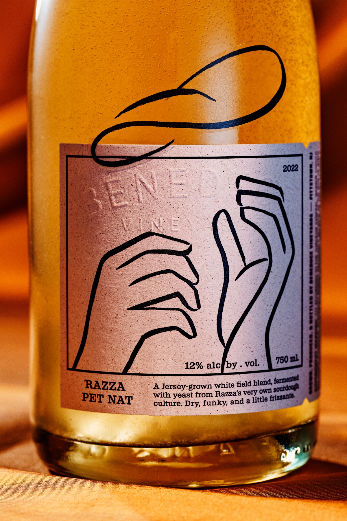 The union of wine, pizza, and label design